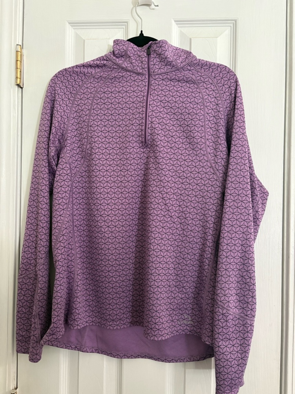 L.L. Bean Purple Women's Quarter Zip-Front Polyester Top